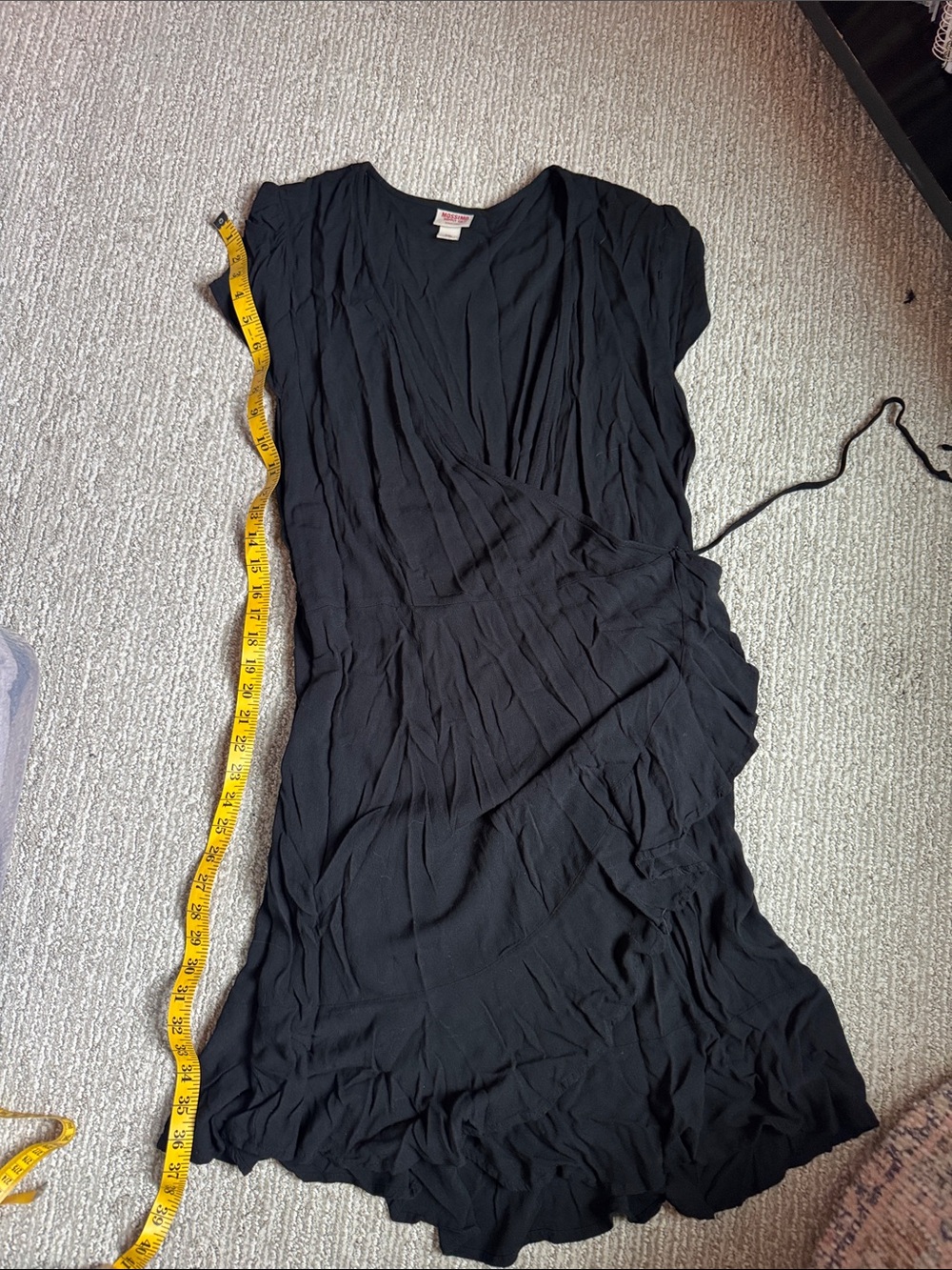 Mossimo Supply Co. Black Wrap Dress with Short Sleeves